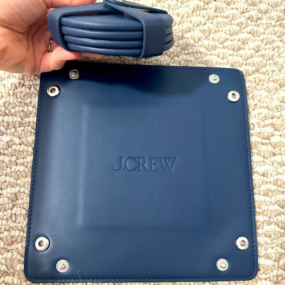 J. Crew leather catchall and coaster set - Picture 1 of 8